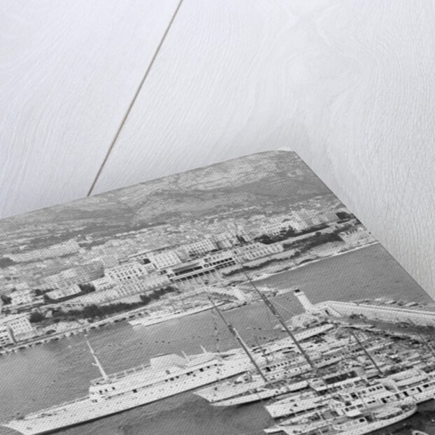 View of Yachts Alongside Shore by Anonymous