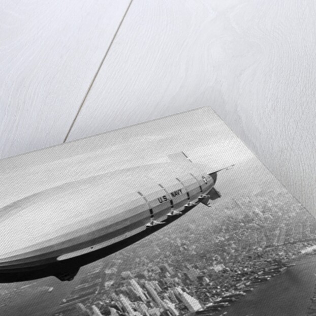 USS Macon in Flight Over Lower New York City by Anonymous