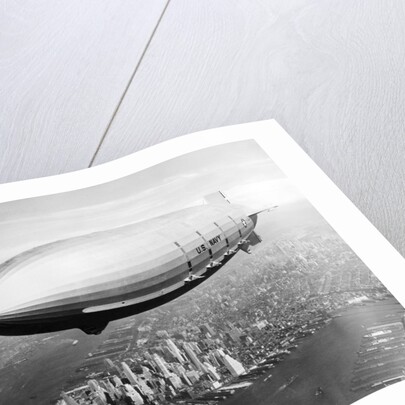 USS Macon in Flight Over Lower New York City by Anonymous