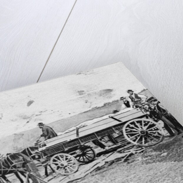 Illustration of Cart Moving the Cardiff Giant by Anonymous