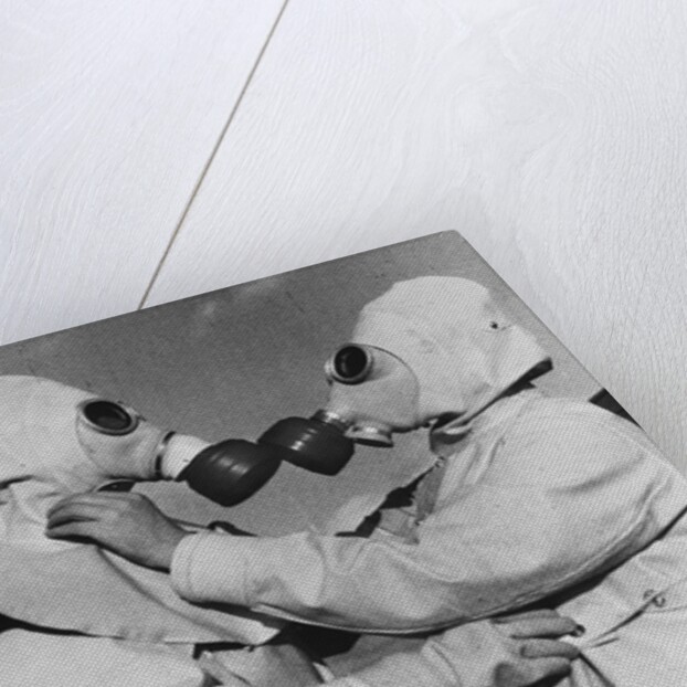 Air Raid Wardens in Radiation Suits by Anonymous