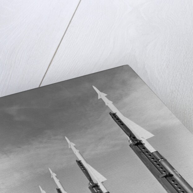 Four Nike Missiles in Vertical Position at Launching Site by Anonymous