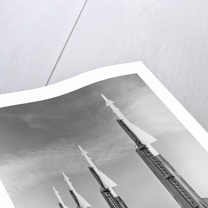 Four Nike Missiles in Vertical Position at Launching Site by Anonymous