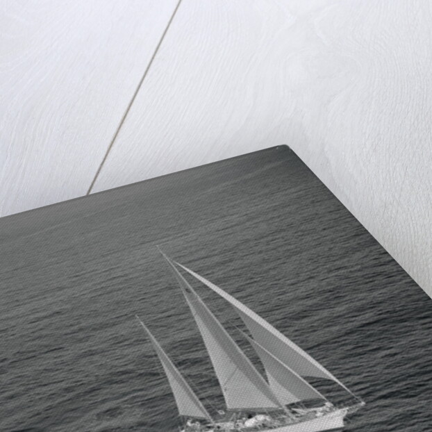 Aerial View of a Sailing Yacht by Anonymous