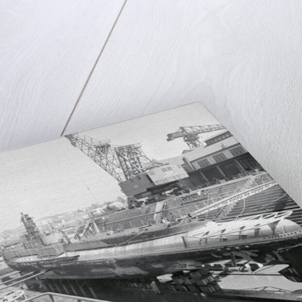 USS Perch Submarine in Dry Dock by Anonymous