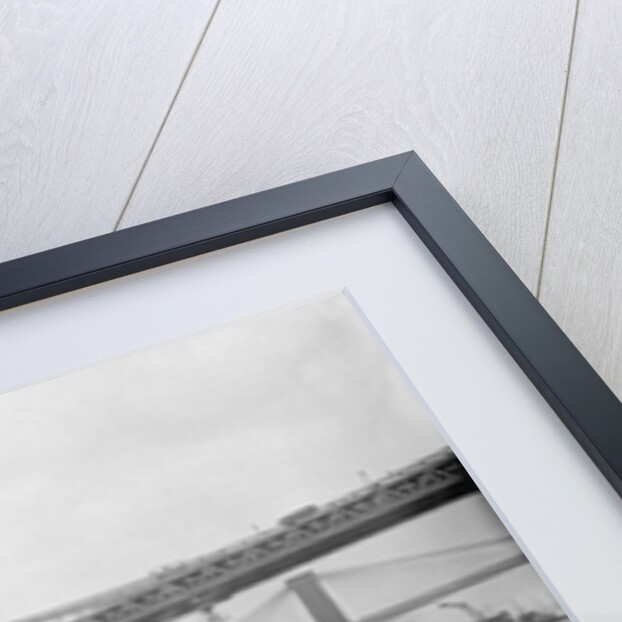 USS Wisconsin Passing Beneath Manhattan Bridge by Anonymous