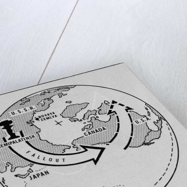 Diagram of Fallout from Nuclear Explosion by Anonymous