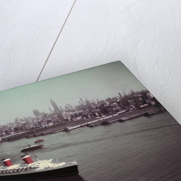 United States Passing New York Skyline by Anonymous