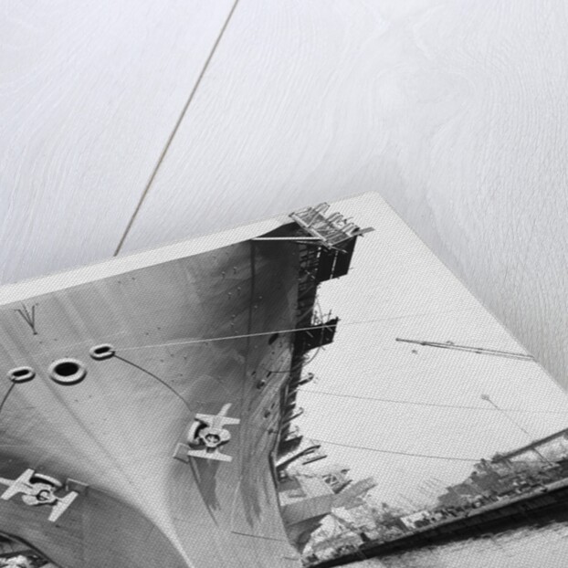 Bow of the USS Saratoga warship by Anonymous