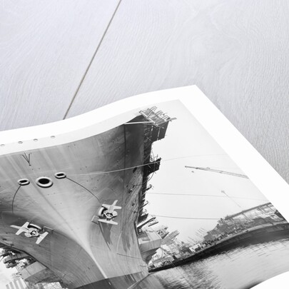 Bow of the USS Saratoga warship by Anonymous