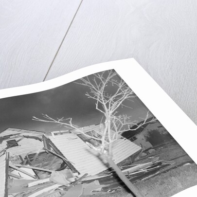 A House Damaged by a Tornado by Anonymous