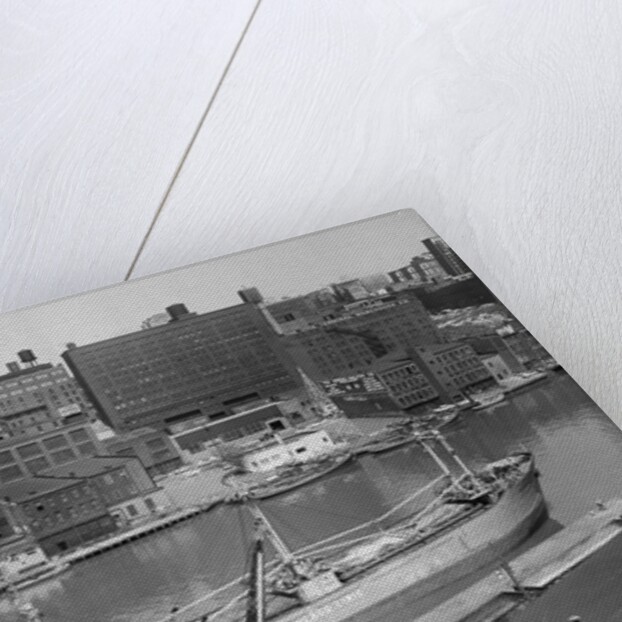 Cargo Ship Moving Down a River by Anonymous