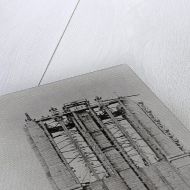 Construction of the Brooklyn Bridge by Anonymous