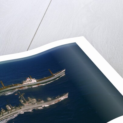 American and Russian Military Vessels Offshore of Puerto Rico by Anonymous