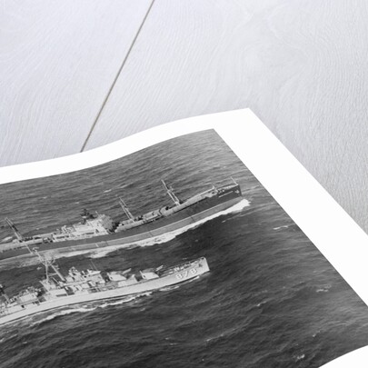 United States Destroyer Intercepting Soviet Freighter by Anonymous
