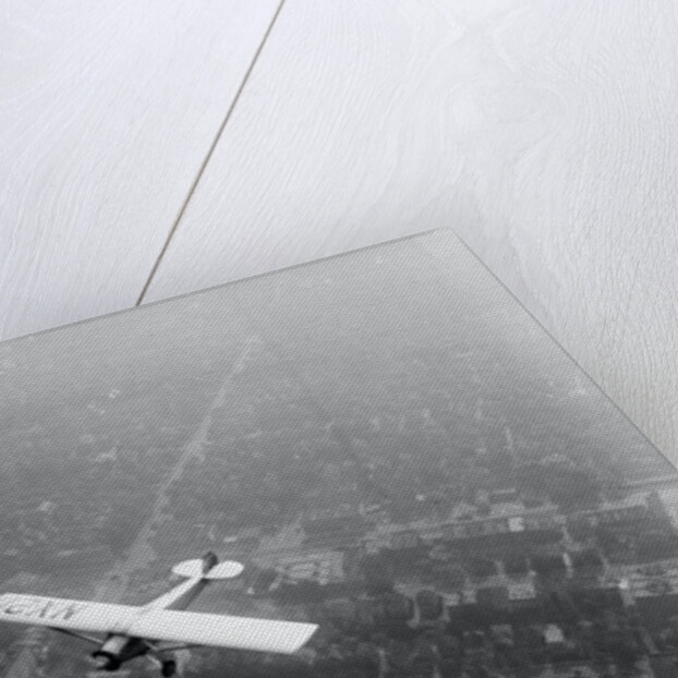 Charles Lindbergh Flying Over Landscape by Anonymous
