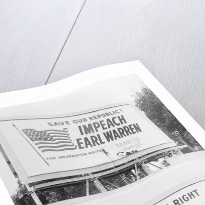 Political Billboards About Chief Justice Earl Warren by Anonymous