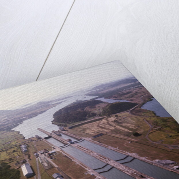 Aerial View of Panama Canal's Miraflores Locks by Anonymous