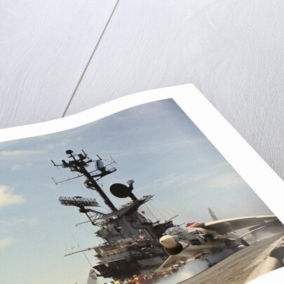 US Navy A-7 Corsair Jet Airplanes Launching From Carrier by Anonymous