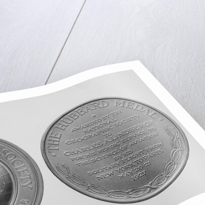 Charles Lindberg's Hubbard Gold Medal by Anonymous