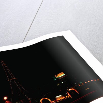 Night View of Tokyo Tower Located in Center of City by Anonymous