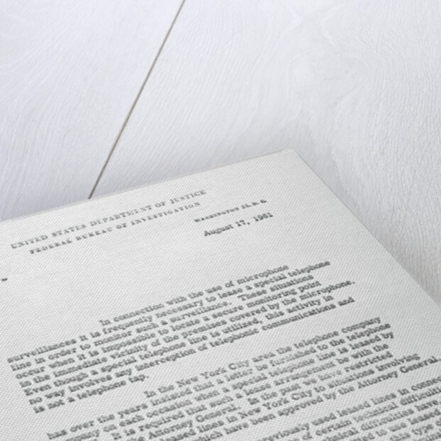 Letter of August 17, 1961 Regarding FBI Wiretapping by Anonymous