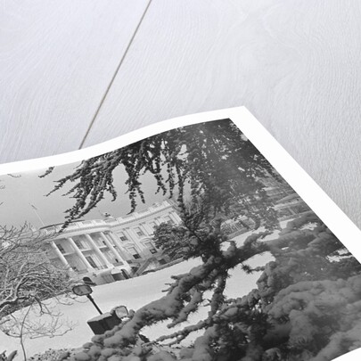 White House Lawn Covered in Snow by Anonymous