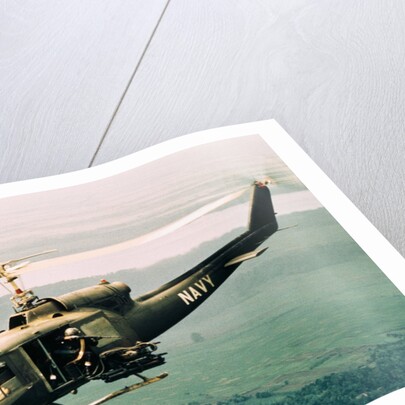 American Gunners Firing from Helicopter in Vietnam by Anonymous