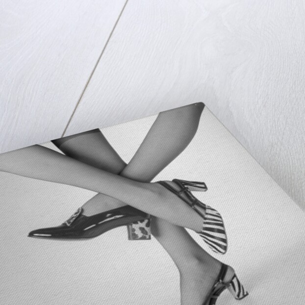 View of Women's Feet Wearing High Heeled Shoes by Anonymous