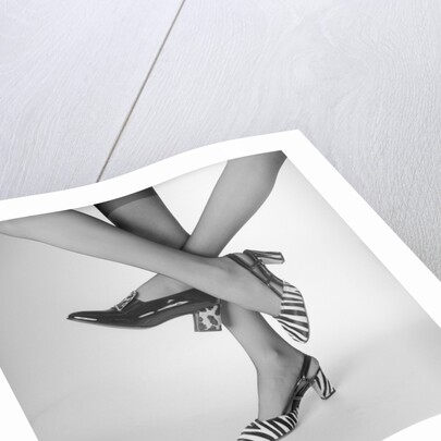 View of Women's Feet Wearing High Heeled Shoes by Anonymous