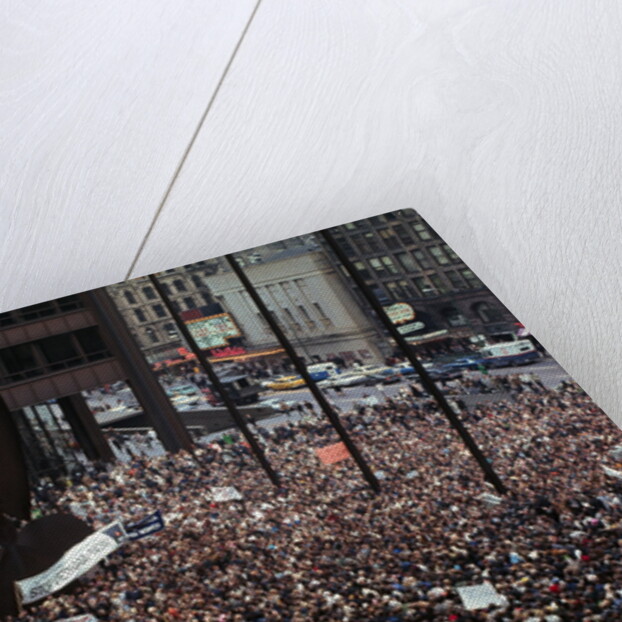 View of Demonstrators at Civic Center by Anonymous