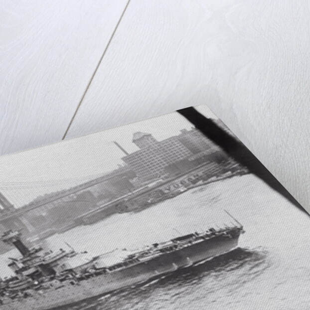 Navy Ship Leaving Navy Yard by Anonymous