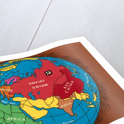 Map Showing Russia and China with Other Countries by Anonymous