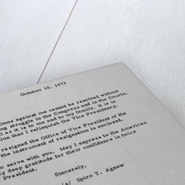 Letter from Spiro Agnew to Richard Nixon by Anonymous