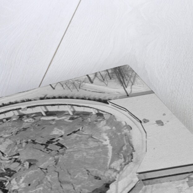 Aerial View of Damaged Auditorium by Anonymous