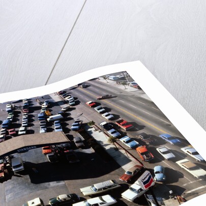 Aerial View of Cars Lining Up for Rationed Gas by Anonymous