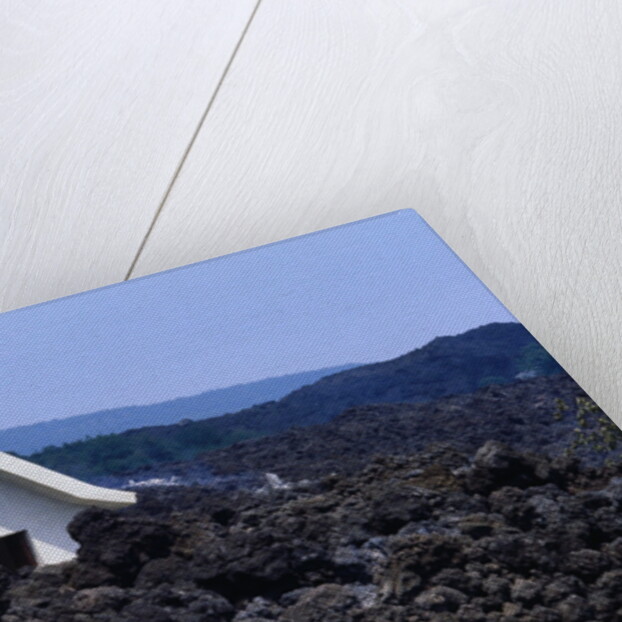 Lava Flow Burying Chapel by Anonymous