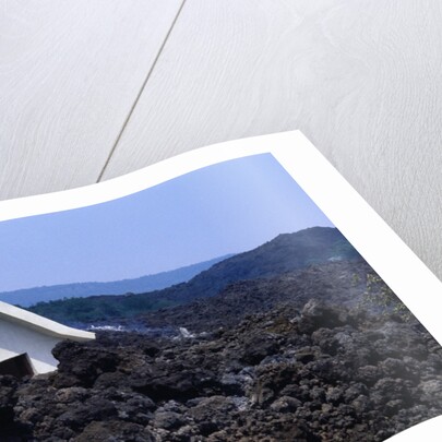 Lava Flow Burying Chapel by Anonymous