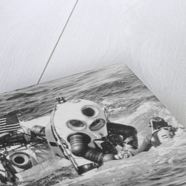 Sylvia Earle Descending Into the Ocean by Anonymous