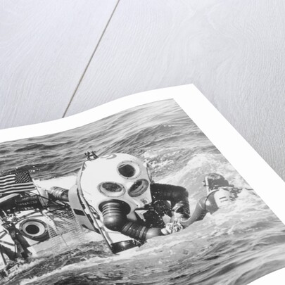 Sylvia Earle Descending Into the Ocean by Anonymous
