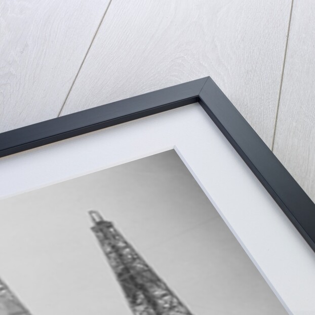 Oil Well Construction Behind Church by Anonymous