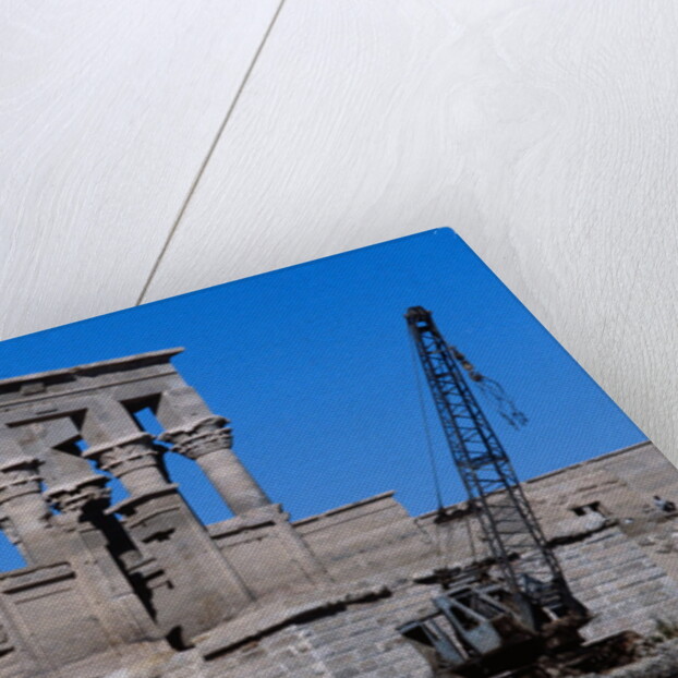 Crane Moving Trajan's Kiosk by Anonymous