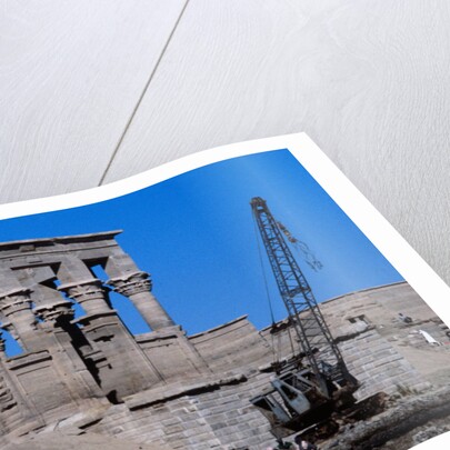 Crane Moving Trajan's Kiosk by Anonymous