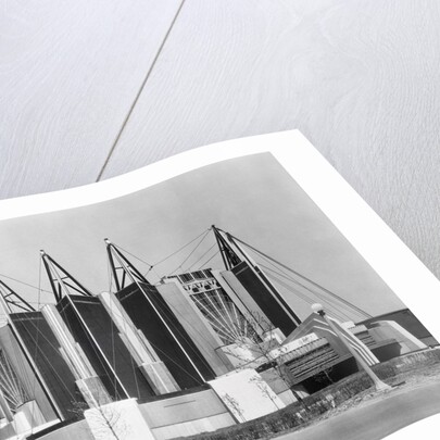 Suspension Bridge Building by Anonymous