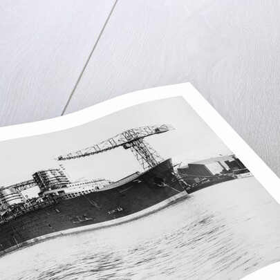 View of French Liner Normandie Being Constructed by Anonymous