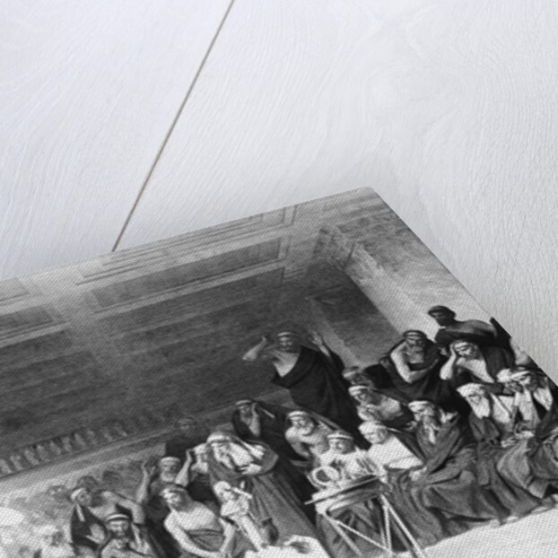 Illustration Depicting Phyrne in Greek Courtroom by Anonymous