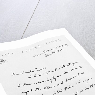 Page One of Letter from Charles Lindbergh by Anonymous