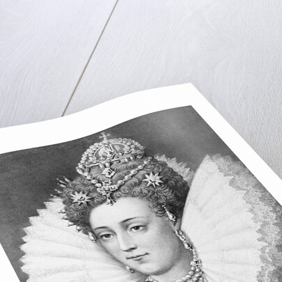 Engraving of Queen Elizabeth I in Royal Dress by Anonymous