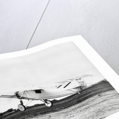 View of Charles Lindberg's Airplane Taking Off by Anonymous