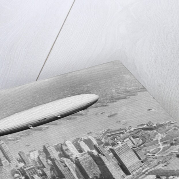 Hindenburg Flying over Lower Manhattan by Anonymous